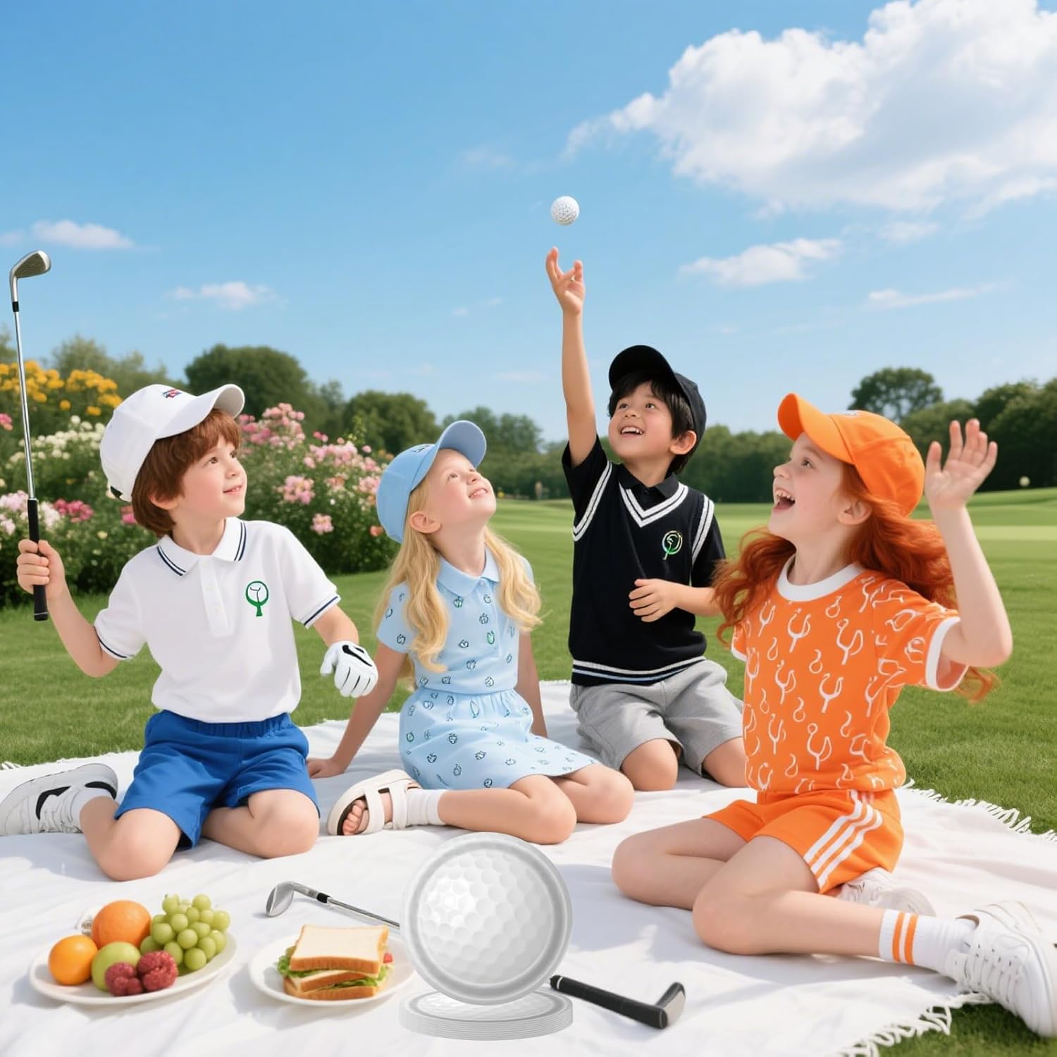 50PCS Golf Ball Party Paper Plates 7 Inch, Disposable Golf Birthday Party Supplies Cake Dessert Plates for Birthday Baby Shower Sports Theme Decorations (Golf Ball) - Image 7