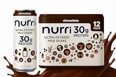 Amazon : Nurri 30g Protein Chocolate Shake, 11 Fluid Ounce (Pack of