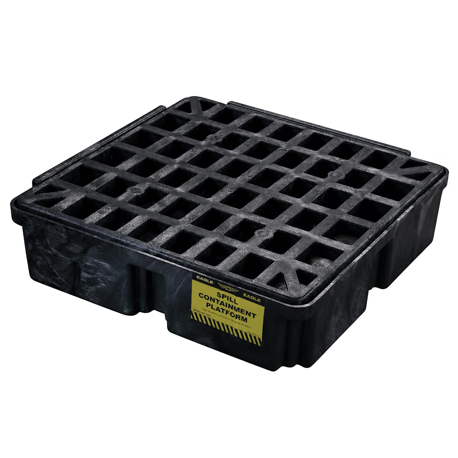 Eagle 2 Drum Spill Containment Pallet with Drain, Forklift Pockets, Yellow — Amazon image 9