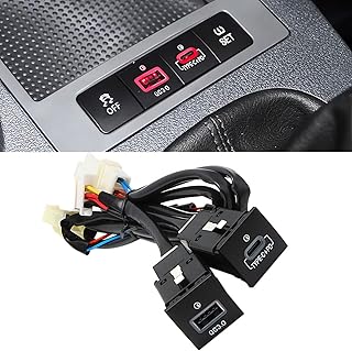Console Auxiliary Jack USB QC3.0 USB-C PD Charger Port Hub Dual Charge Receptacle Adapter for VW Jetta MK6 2010-2014, Golf GTI R-Line 2006-2013 MK5 MK6, Scirocco 2008-2014, Touran 2011-2015 Red LED