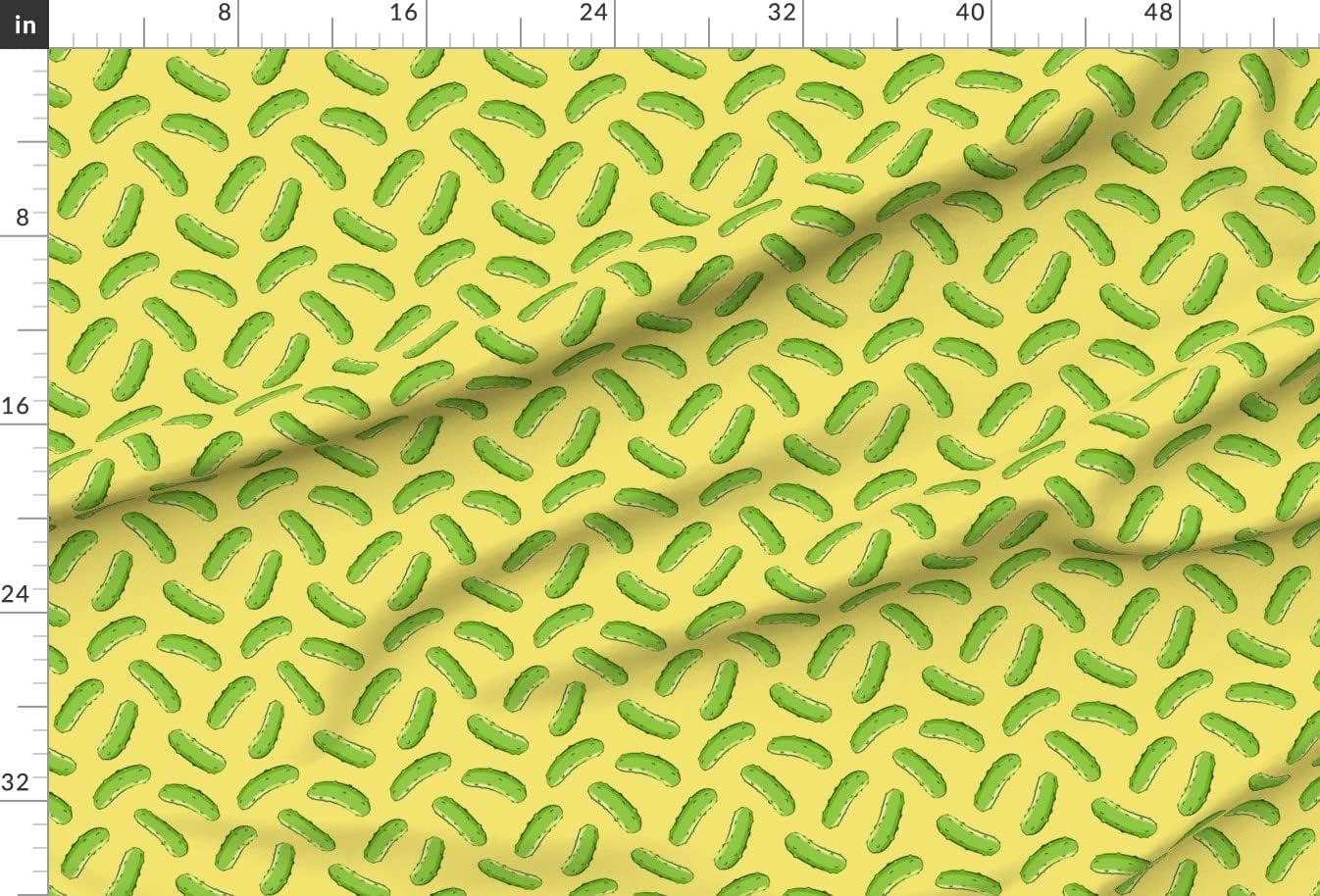 Spoonflower Fabric - Pickles Yellow Green Trendy Little Arrow Kids Food Printed on Minky Fabric by The Yard - Sewing Baby Blankets Quilt Backing Plush