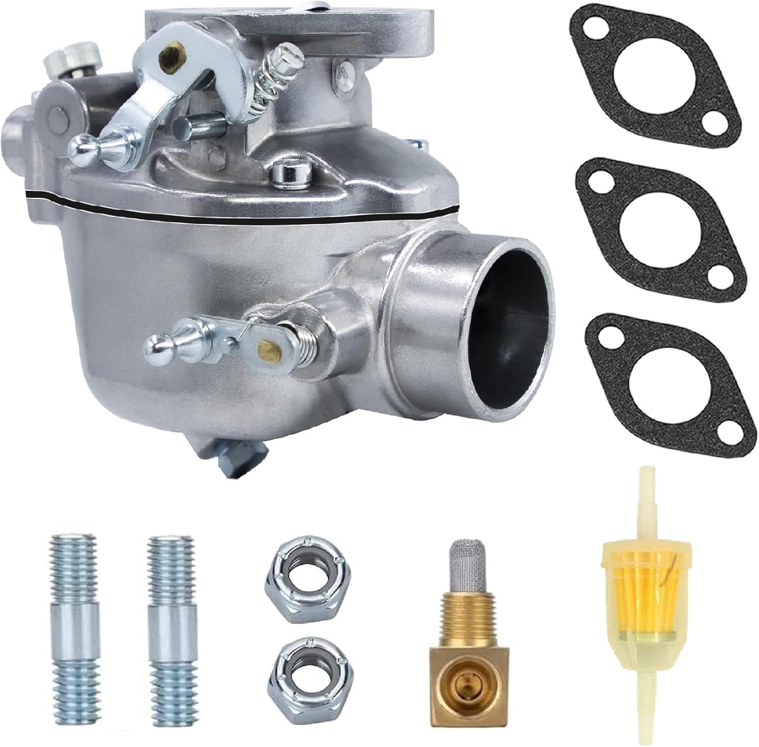 8N9510C Carburetor with Gasket Kit Compatible With Ford 2N 8N 9N 1939-1952 Heavy Duty Tractor Parts for 8N9510C 9N9510A B3NN9510A TSX241A TSX241B TSX33