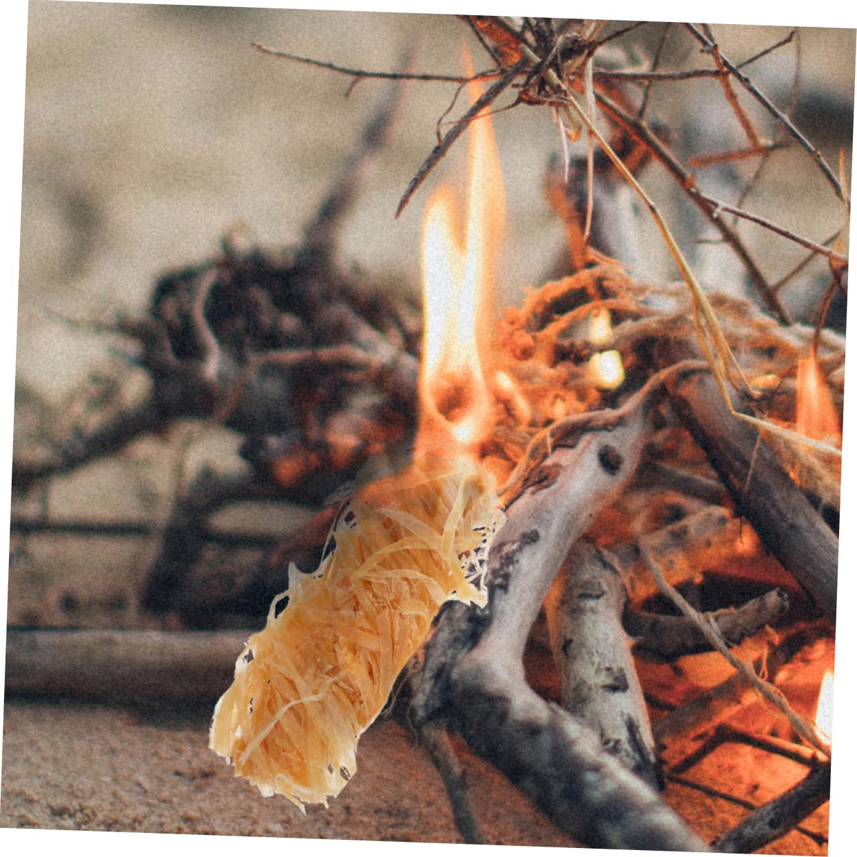 PHENOFICE Safe Firelighters 50pcs Natural Wooden Firelighters Carbon Wax Wood Burners