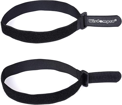 Miniatura 2 de Wisdompro - Paquete de 12 correas de sujeción reutilizables con velcro de 1 x 18 pulgadas, reutilizables, duraderas y funcionales para mantener tu