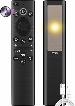 Replacement for Samsung TV Remote 2026-2019, Smart Solar TV Remote Control | Rechargeable | Solarcell | Fast Charging | Universal | Bluetooth | Voice | Premium|