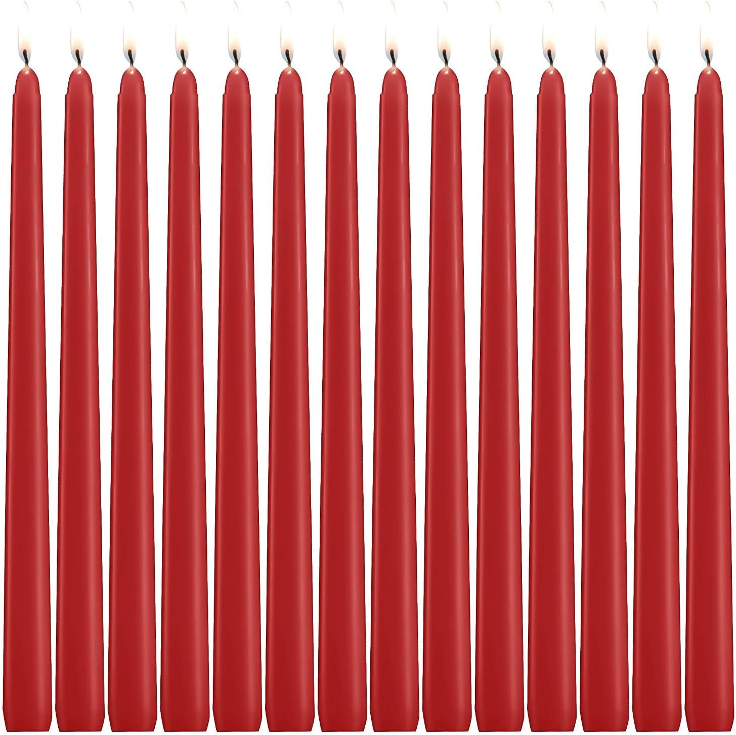 Asama Red Taper Candles Set of 14 Dripless Candles 12