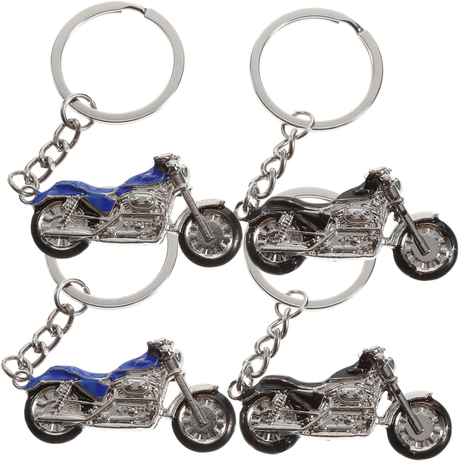 Levemolo 4pcs Motorcycle Keychain Automotive Gifts for Men Motorbike Keychain Motorcycle Key Tags Motorcycle Key Chain Handbag Pendant Motorcross Gifts for Men Metal Souvenir