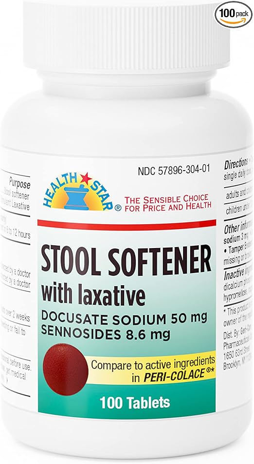 Geri-Care Stool Softener with Laxative, 100 Count
