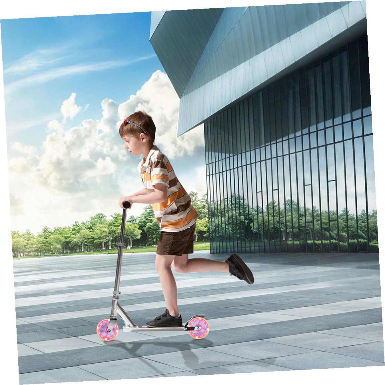 Ruedas de Patinete Iluminadas de Pu Alta Elasticidad, 2 Piezas
