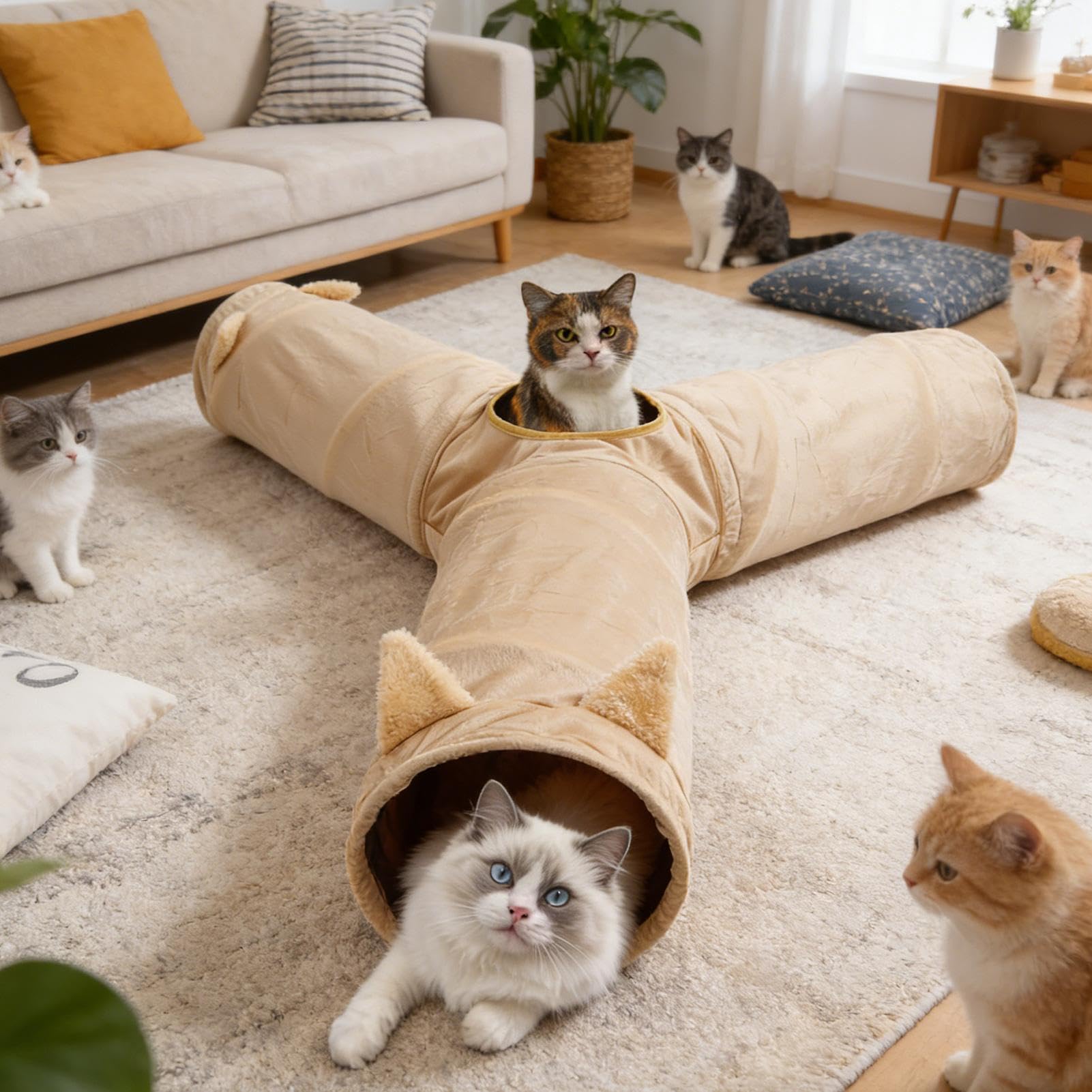 Jouet Interactif pour Chat Jouet Interactif Compact d'Enrichissement pour | Lits Tunnels de Chats Pour petit chiot, petit lapin, maison, en intérieur, au jardin, cour, arrière-