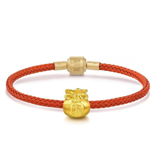 Chow Sang Sang CHOW SANG SANG 999 Gold Charme Fortune Bag Charm Bracelet for Women & Men 17cm 95985C