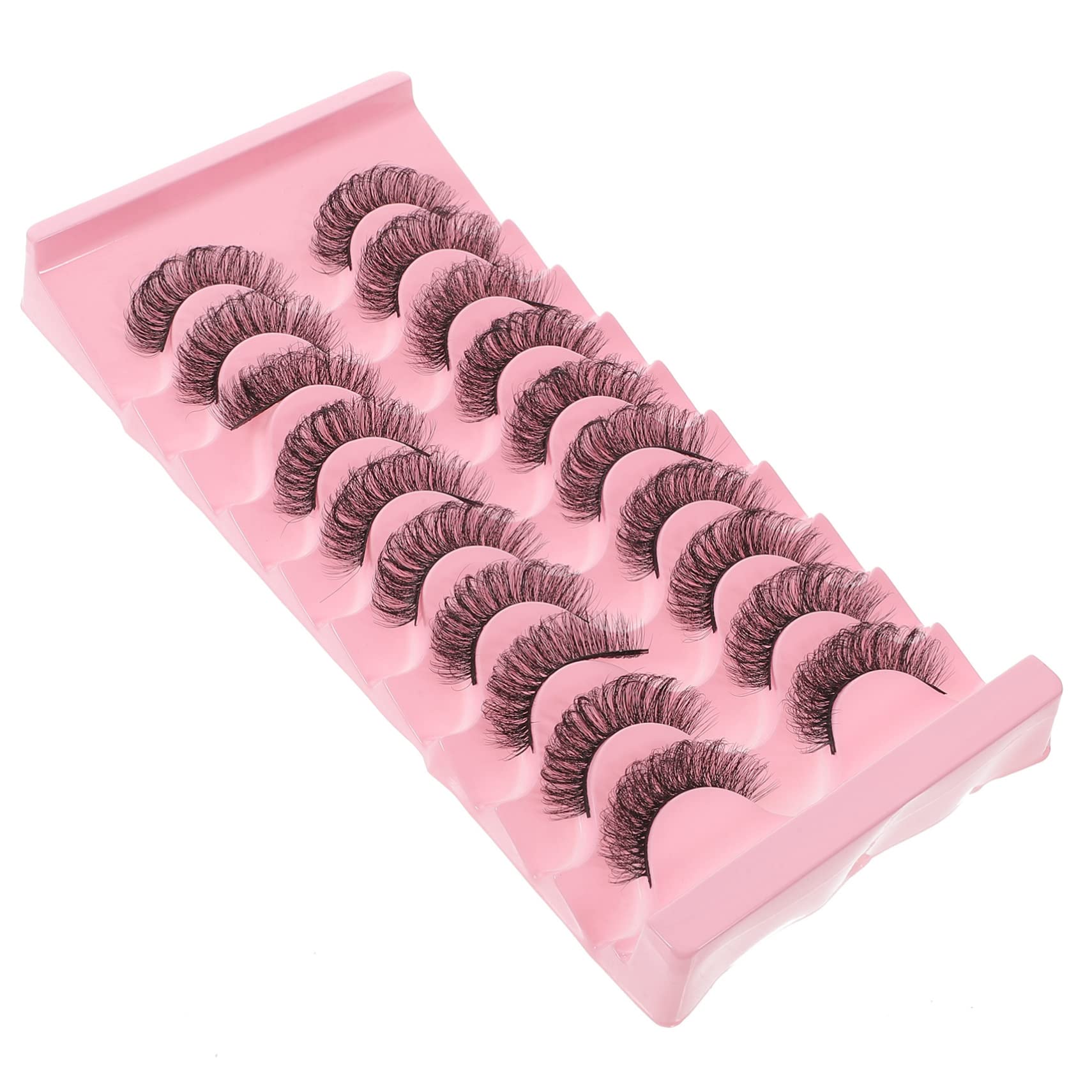 FOMIYES 5 Set Di Ciglia Finte Spesse Confezione Soffice E Finte Assistente Per Donne E Ragazze Ciglia Finte Naturali Accessori Per Il Trucco 10 Paia*5