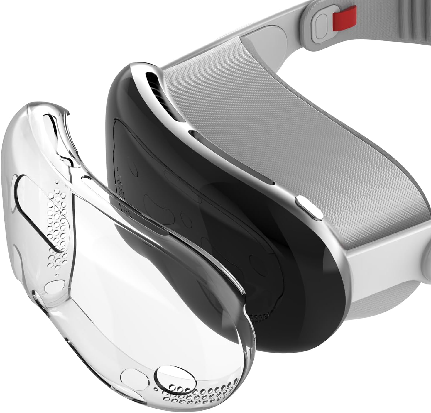 Protective Cover for Apple Vision Pro Case, Vision Pro Protective Cover Compatible with Apple Vision Pro VR Glasses, TPU Case Provides Superior Protection Against Scratches, Transparent