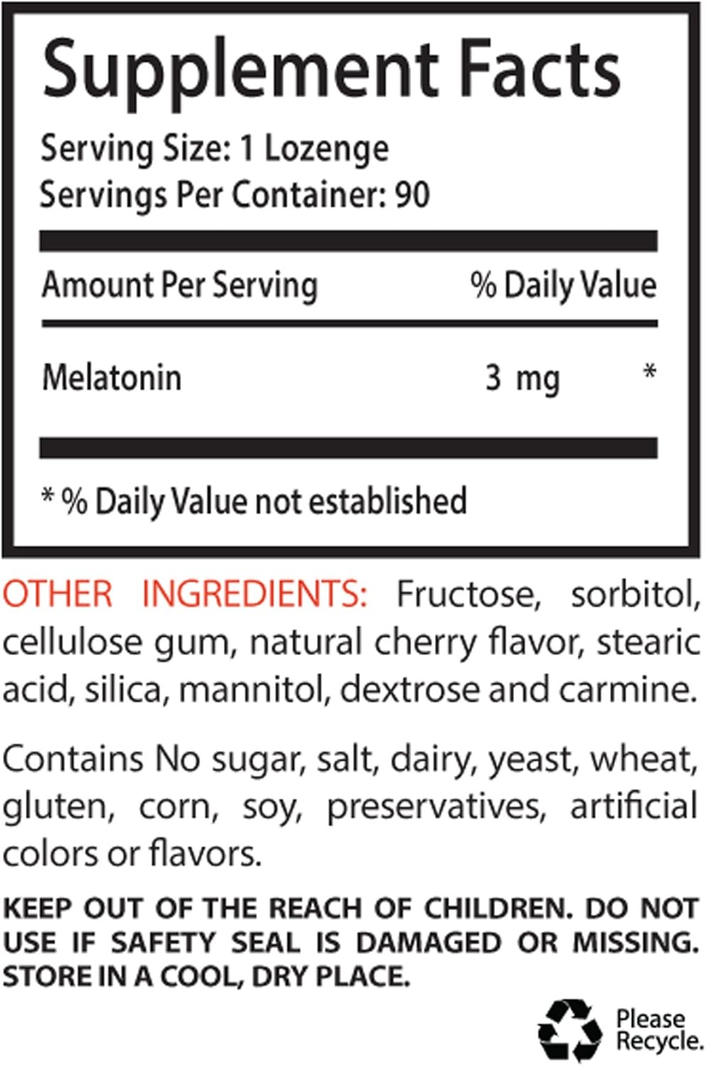 Melatonin Extended Release 3mg - Melatonin 3mg - Promotes Quality Sleep (2 Bottles - 180 Lozenges)