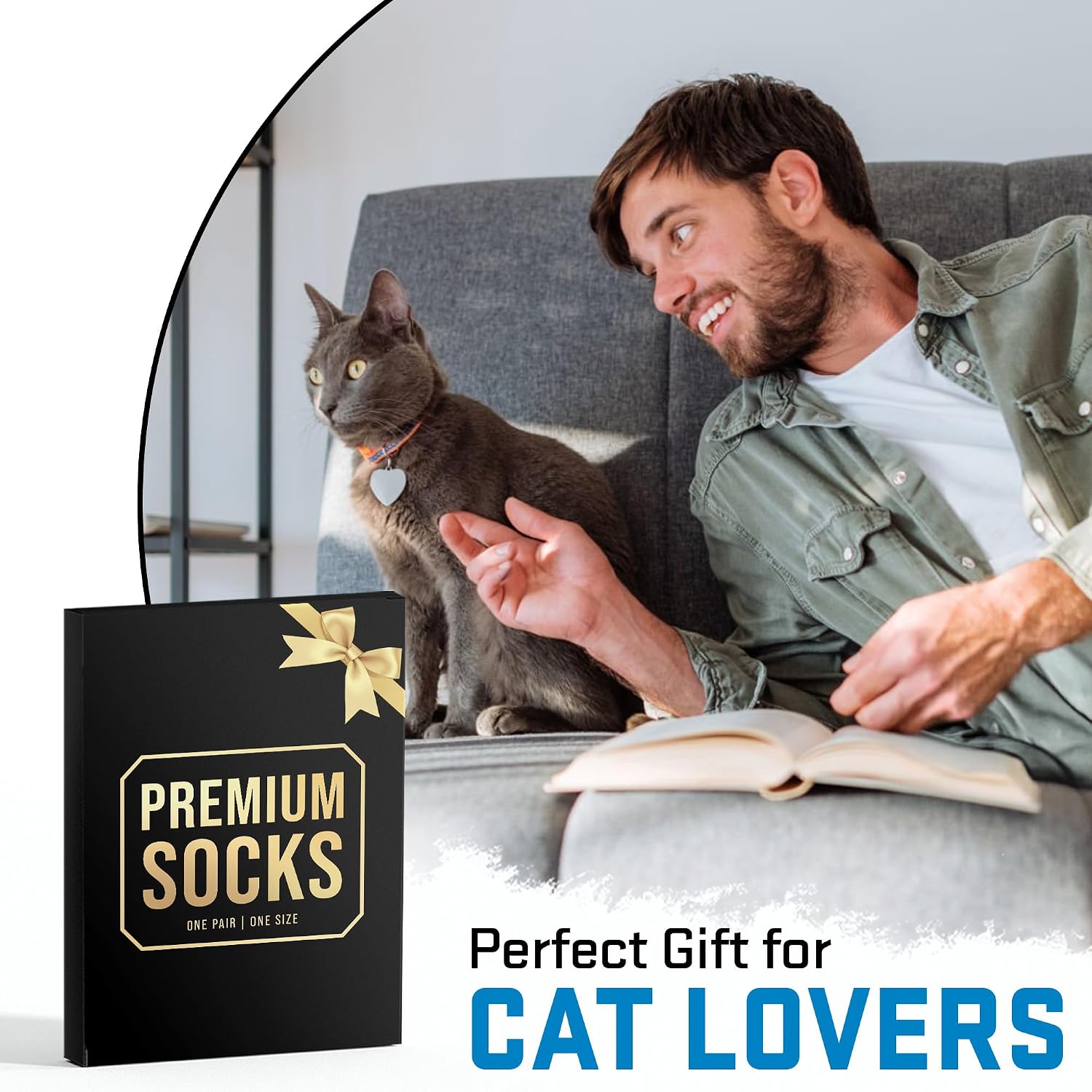 Cat Dad Gifts - Cat Socks Men, Gifts For People Who Love Cats, Unique Socks image 4