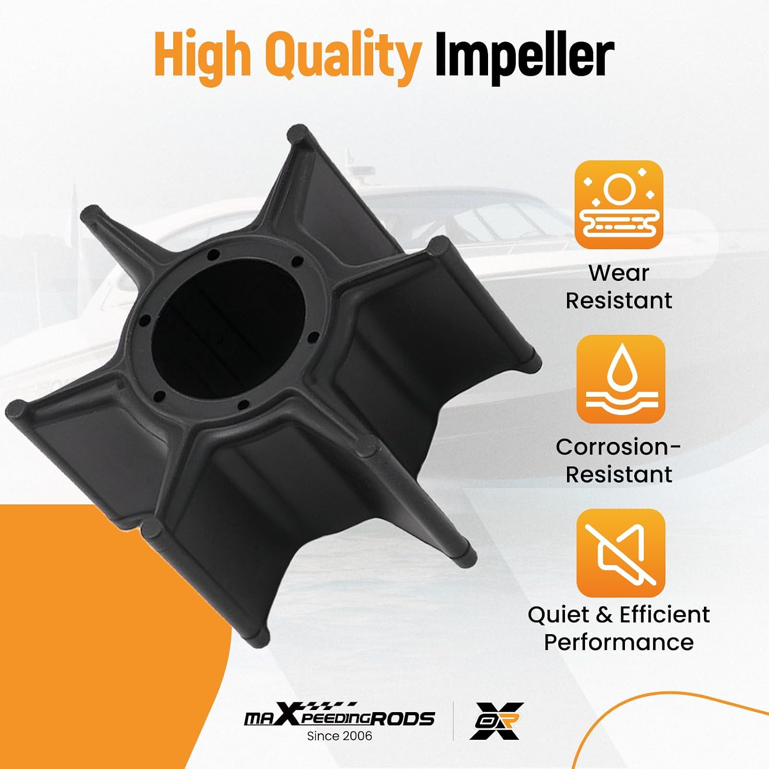 maXpeedingrods Water Pump Impeller Repair Kit for Yamaha Outboard 2 Stroke 60 70 75 80 85 90 hp Motors Replaces 692-W0078-00-00 692-W0078-01-00