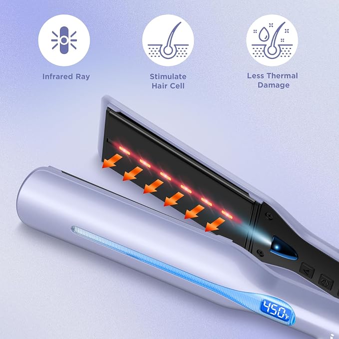 Plancha de Pelo Infrared Oversized 1.75 Inch Titanium miniatura 3