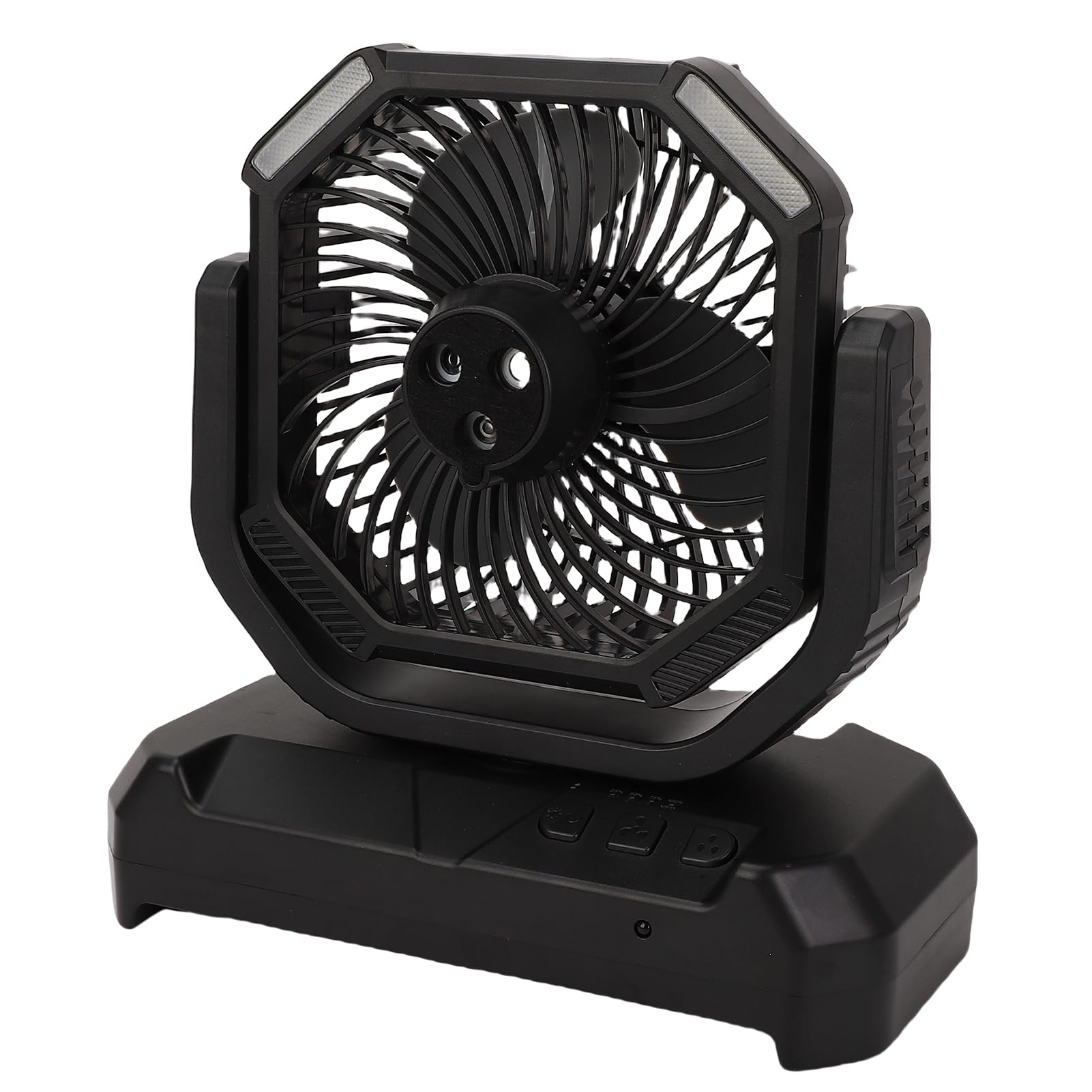 Buachois Ventilateur Brumisateur Portable 6L LED Télécommande USB Rechargeable 4 Vitesses Rotation Automatique Noir