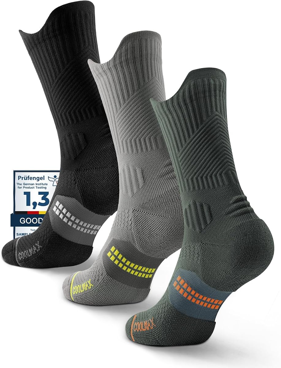 Calcetines Compression Running Crew, Coolmax Bamboo Viscose Lightweight