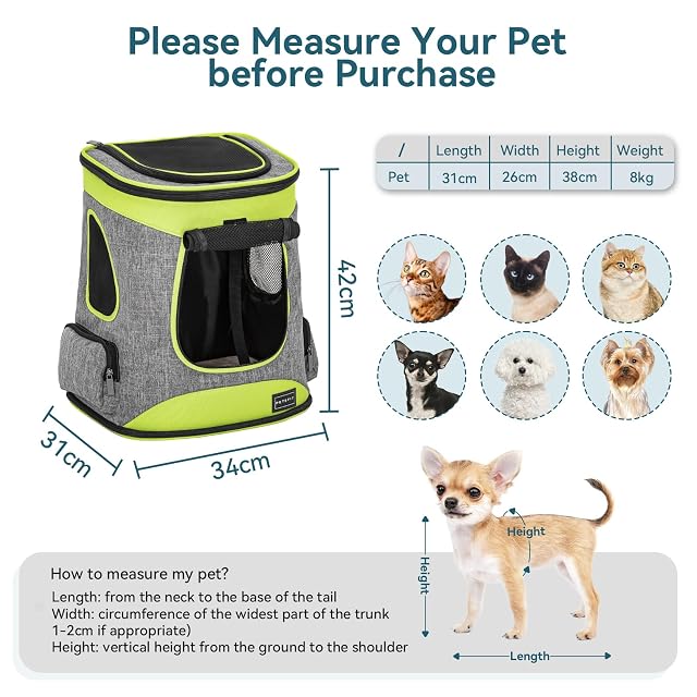 Foto 4 de 7 de Petsfit Mochila Gato y Perro Transpirable con Soporte Lumbar