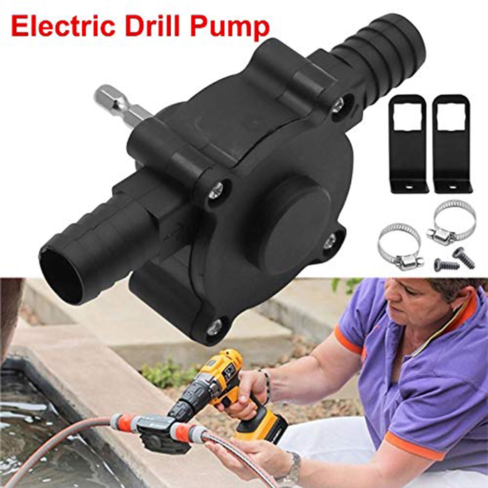 Pompe à Eau Portable Pour Perceuse - Mini Pompe Électrique, Amorçage Automatique, Pour Jardin Et Maison