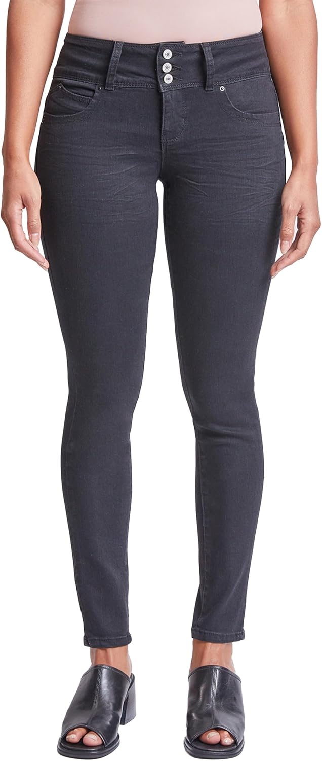 Royalty for Me Womens Royalty for Me Women Wannabettabutt 3 Button Skinny Ankle Jean