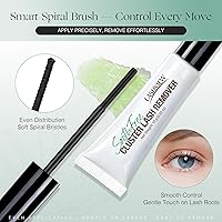 Vista 5 de LASHVIEW Removedor de Pegamento para Pestañas en Racimo Fórmula de Gel Calmante, Viene con Varita de Rímel, Fácil Remoción en Casa del Pegamento
