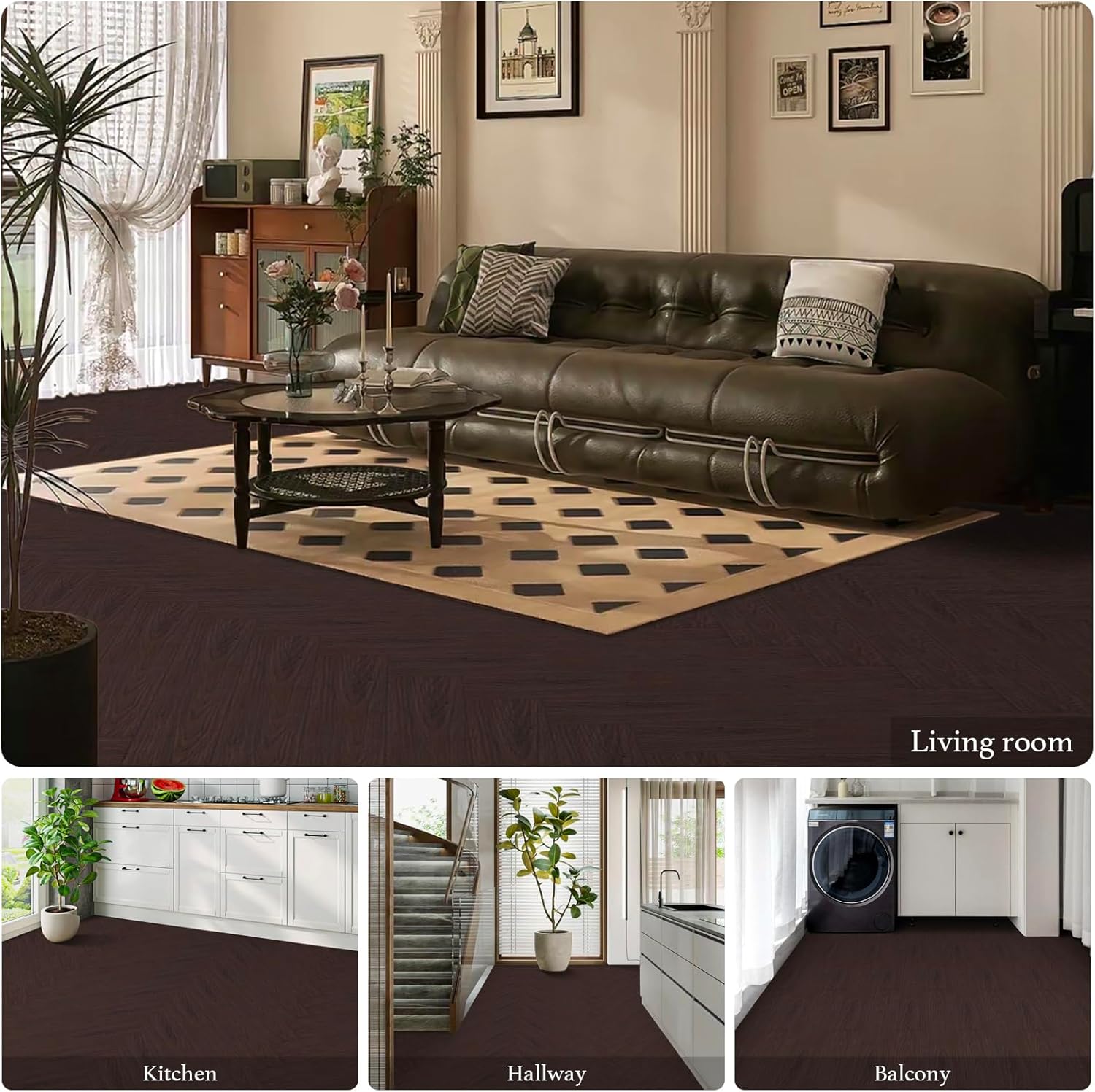 30Pcs Peel and Stick Floor Tile