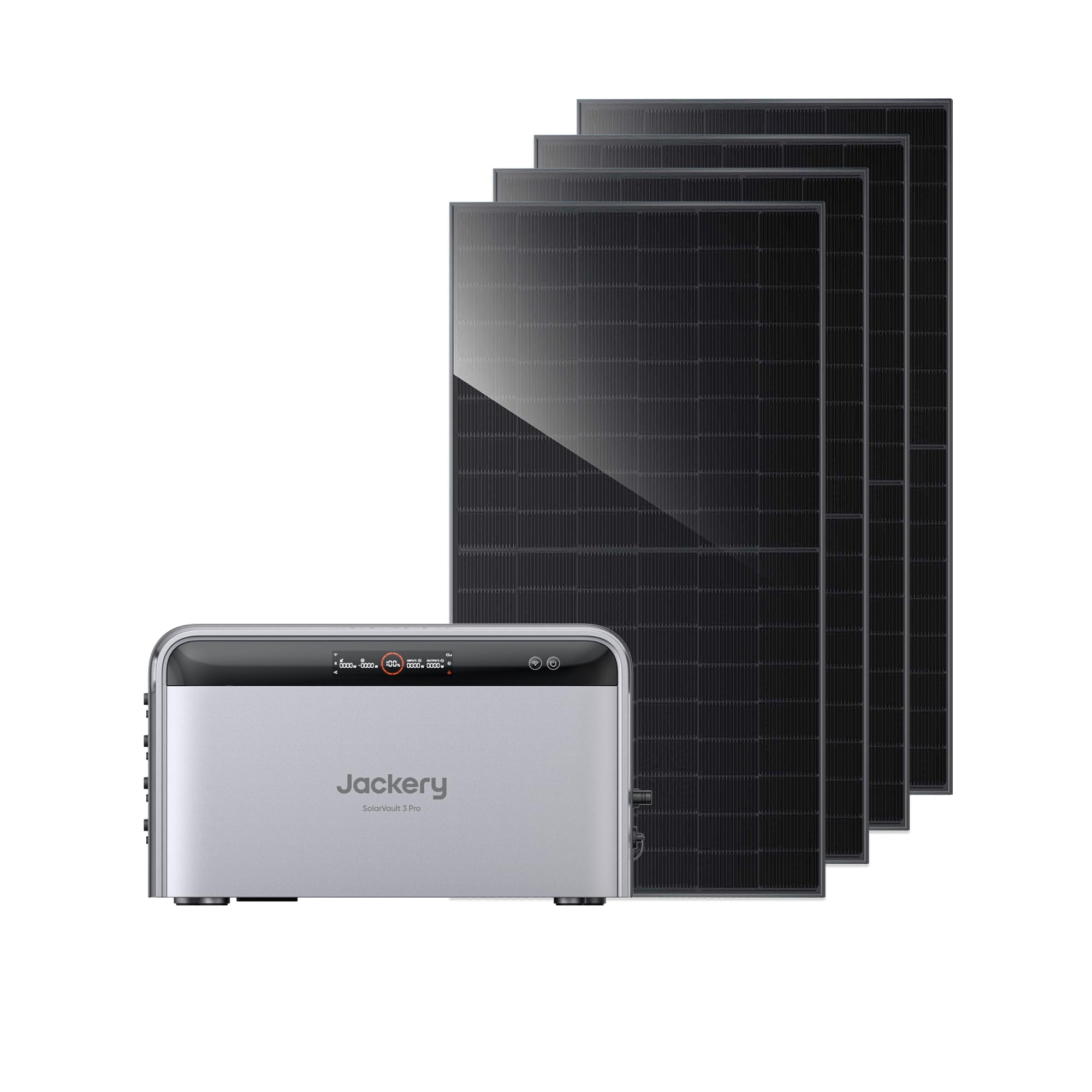 Jackery SolarVault 3 Pro Balkonkraftwerk mit Speicher, 4×450W Glas-Glas Solarmodule, 4 MPPT, 1200W Ausgang, 4000W PV-Eingang, erweiterbarer Speicher 2,52–15,12kWh, Plug & Play