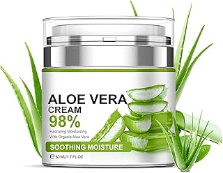 Crema facial hidratante de aloe vera, crema f...