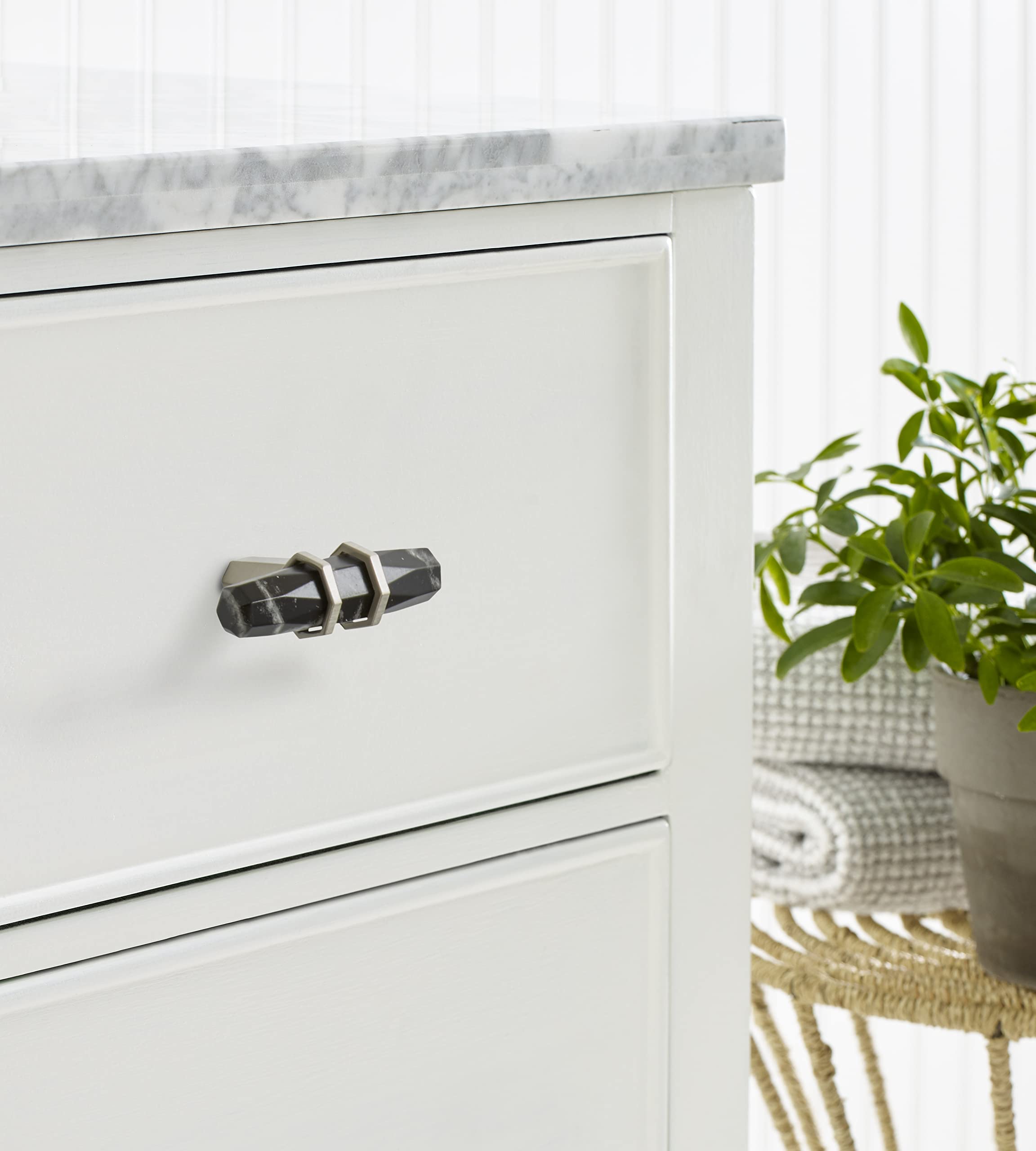 Amerock, Marble Black/Satin Nickel, 2-1/2 in (64 mm) Length - Image 2