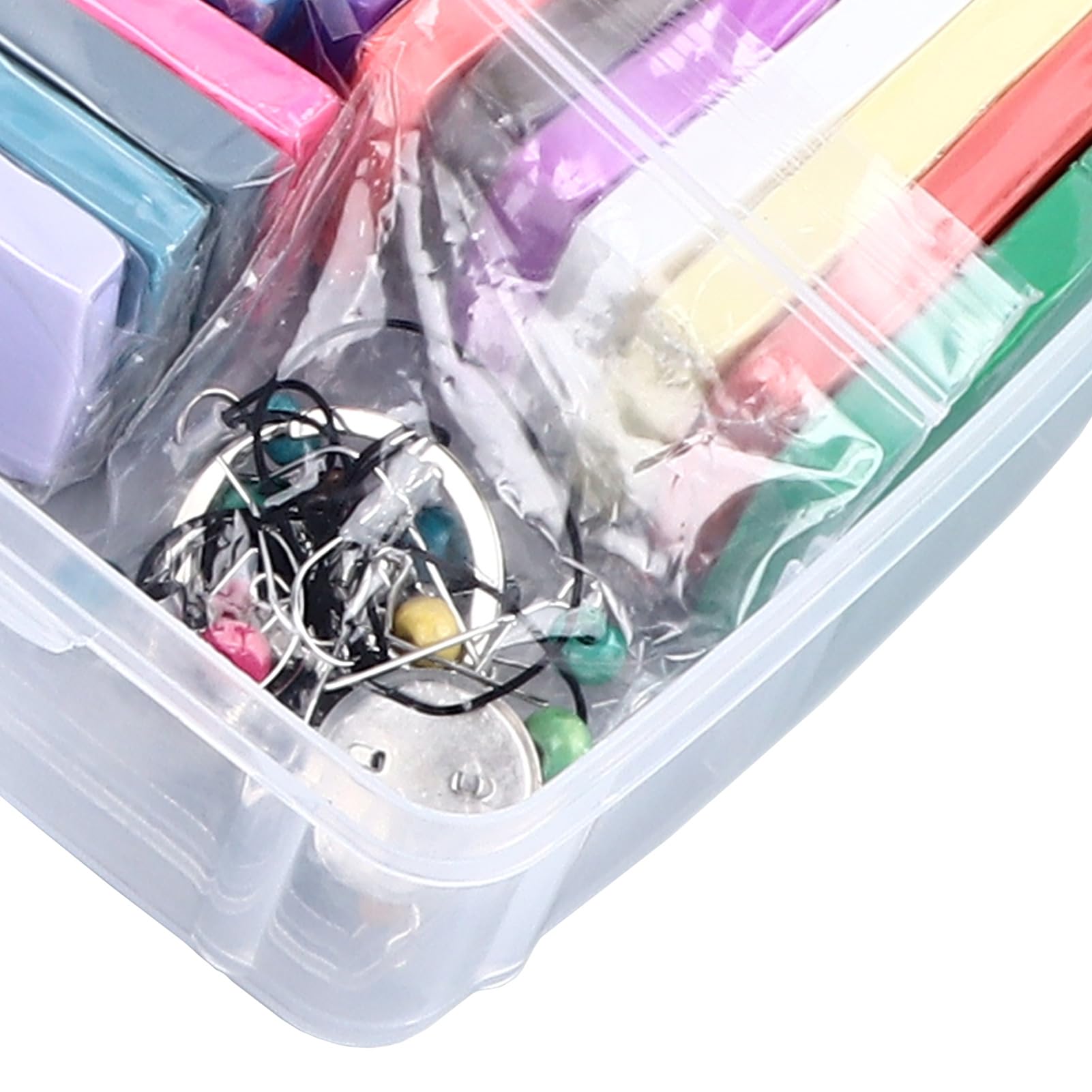 Kit de arcilla polimérica de 42 colores, set de arcilla para modelar para niños con 5 espátulas, arcilla artesanal que se seca al aire sin necesidad de horneado, ideal para la