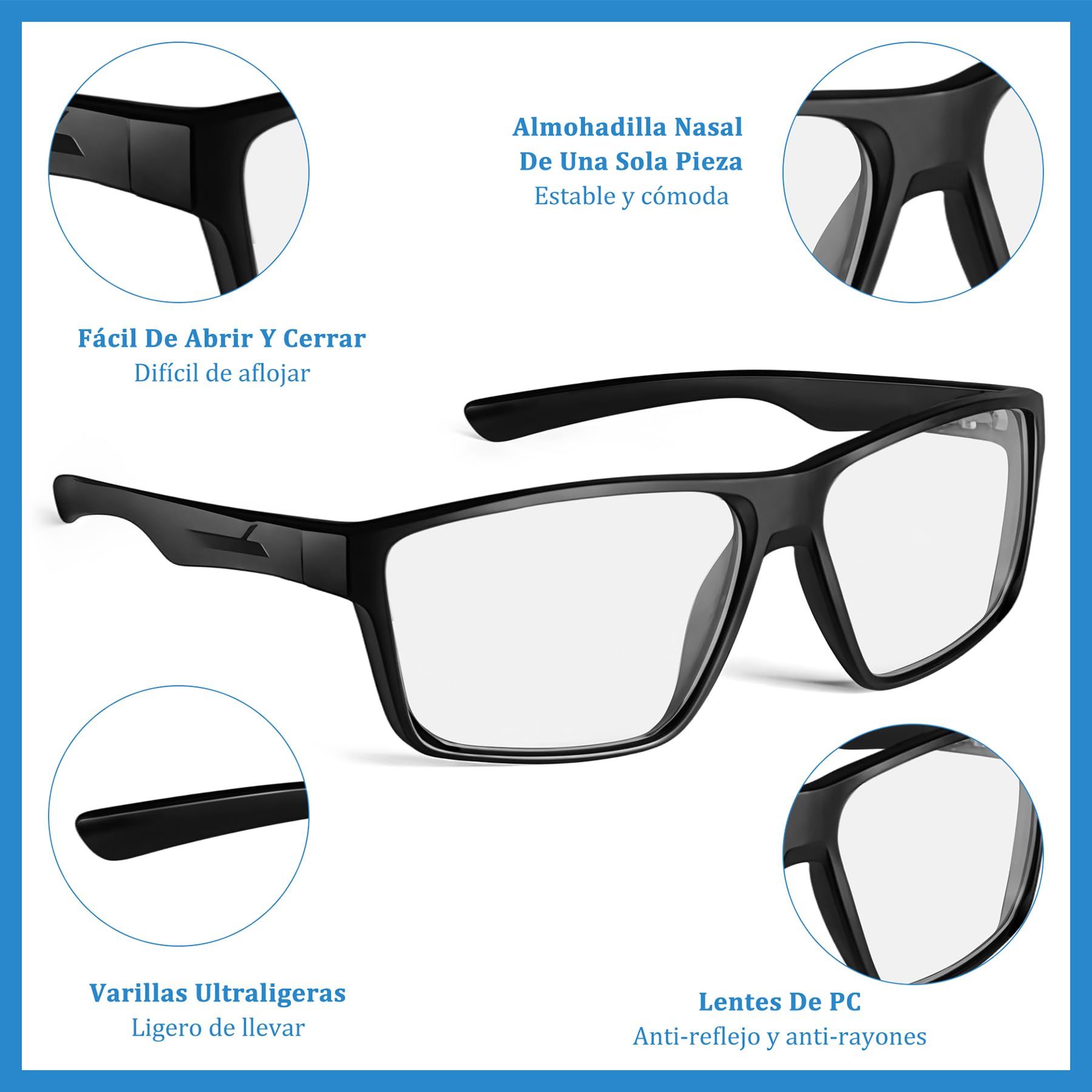 Joopin Gafas Bloqueo Luz Azul Hombre y Mujer para Ordenador Juegos Pantallas Gafas Filtro Luz Azul Antifatiga para Mejorar Sueño