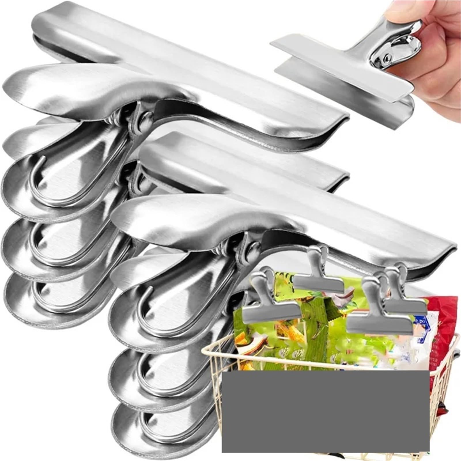 30 clips d'étanchéité en acier inoxydable pour Sac à Frites