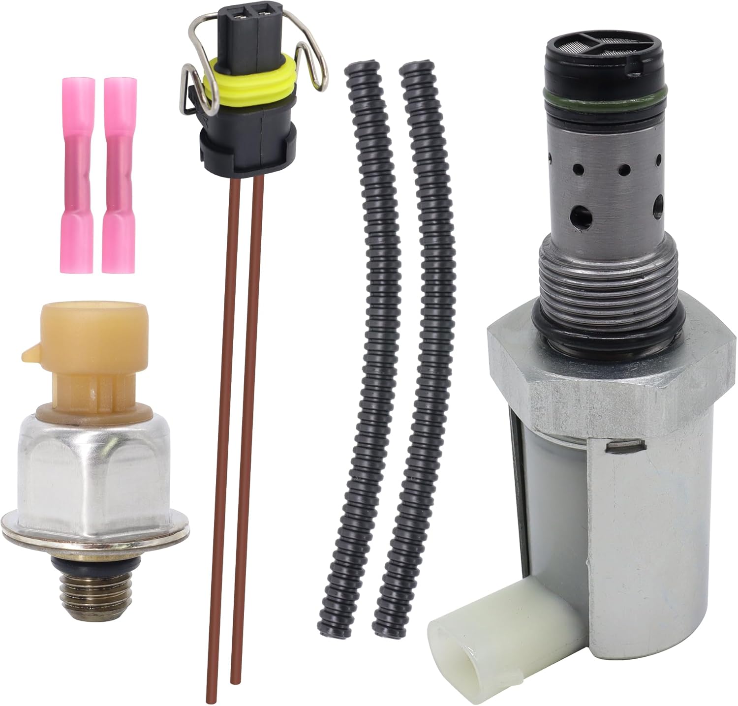 HiSport 6.0 IPR Valve Injector Pressure Regulator & ICP Control Sensor with Pigtail Compatible with Ford 6.0L V8 Excursion F250 F350 F450 F550 Super Duty, E350 E450, 5C3Z-9C968-CA