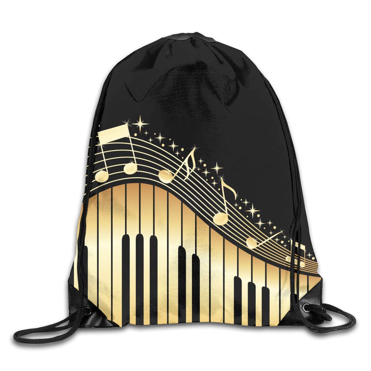 Etryrt Drawstring Backpack Novel Music Note Prints Drawstring Backpack Bags Rucksack Shoulder Bags Sackpack Sport Gym Bag Yoga Runner Beach Hiking Dance