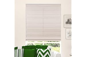 CALYX INTERIORS Fabric Roman Shade with White Backing