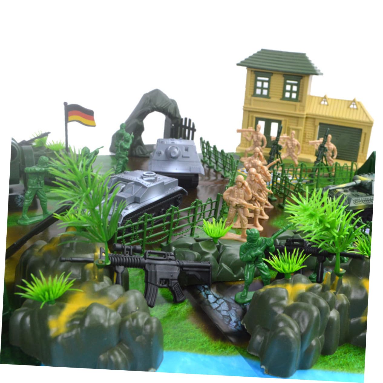 Set Modelli Militari Soldatini 130 Pezzi in Plastica | Design Vivace, Adatto a Tavoli Sabbia, Stile Contemporaneo, Giocattoli Soldato per Scenari di Gioco