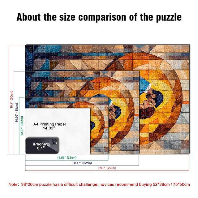 Foto 5 de 6 de Rompecabezas de 1000 Piezas para Adultos Obra de Arte de Mosaico de vitrales El Beso Juego Familiar…