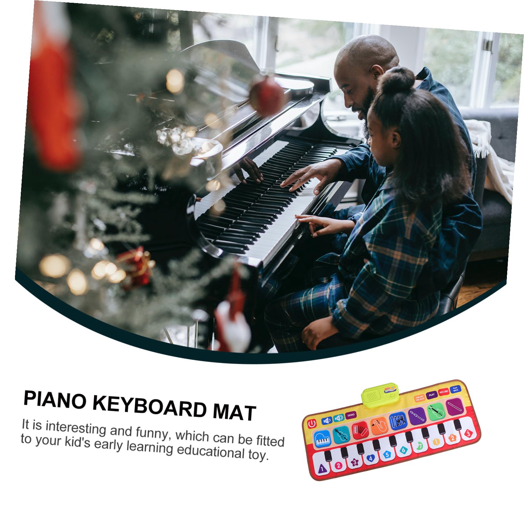 Tappeto Musicale Piano Danza 1 Pezzo in Plastica e Stoffa per Bambini | Tastiera Bimbi, Gioco Didattico Modalità Multiple, Regalo Educativo per Ragazzo e Ragazza