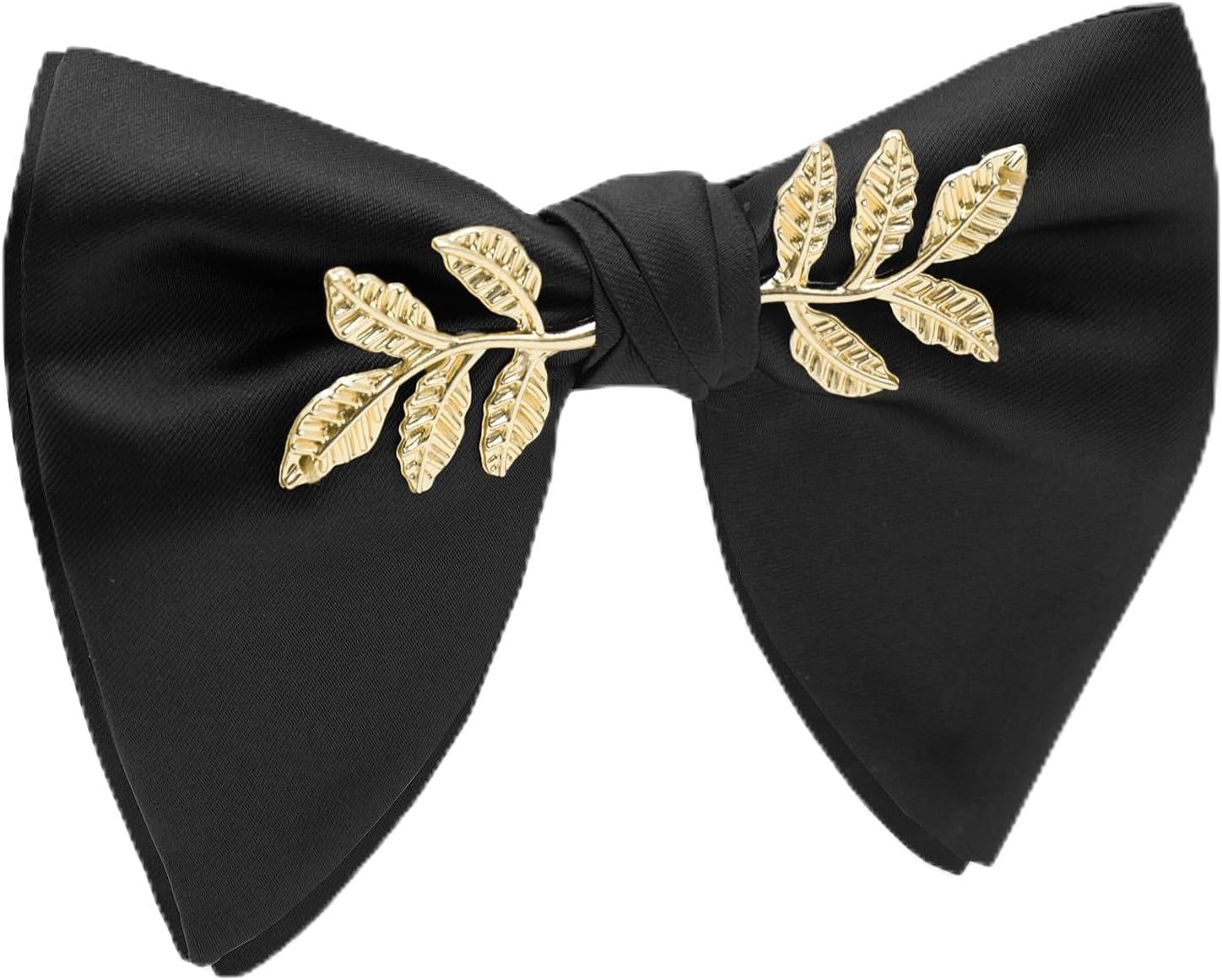 Bow Ties for Men Pre-Tied Mens BowTie with Gold Leaves for Wedding | Adjustable Tie, Double Layer, Unique Design, 5.12 x 3.94 Inches,Multiple Colors, For Causal, Date, Party, Prom