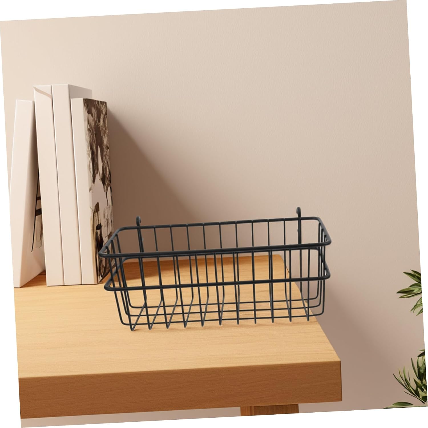Cabilock No-Drill Pegboard Organizer Wire Baskets Heavy Duty Storage Bins for Garage and Workshop Square Hooks and Accessories Included for Craft Room and Tool Organization