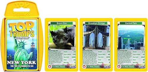 Miniatura 2 de Places and Locationss Top Trumps Juego de cartas, juegos de cartas educativos (versión en inglés), New York