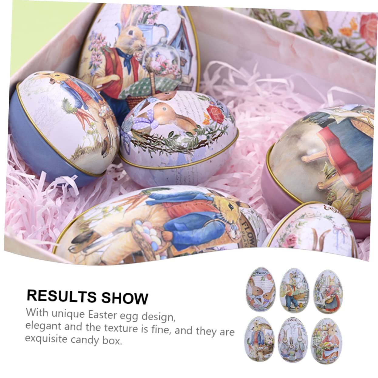 Healifty 12 Pz Scatola Delle Uova Di Pasqua Riempitivo Del Cestino Di Pasqua Scatola Di Biscotti a Forma Di Coniglietto Tè Stampini Per Biscotti Regalo Materiale in Banda Stagnata Caramella