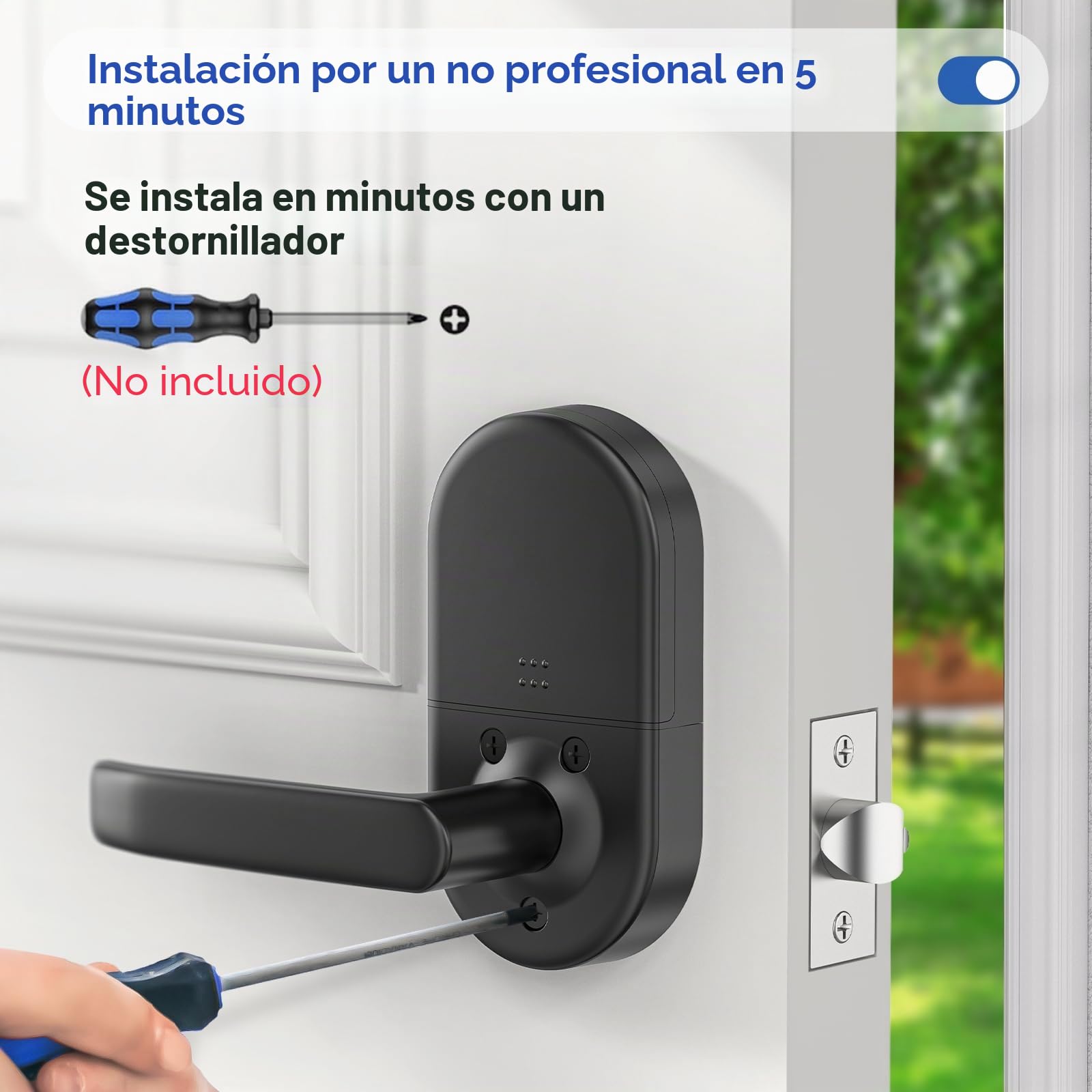 Cerradura de puerta NICE DIGI con teclado inteligente y asa: entrada sin llave, perilla de código electrónico, fácil instalación
