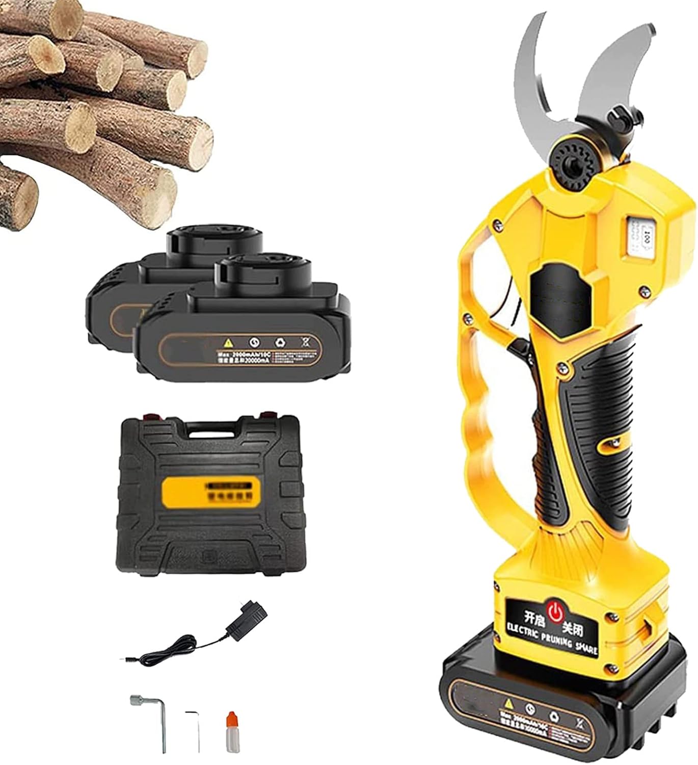 Electric Pruning Shears,Cordless Pruning Shears Battery Powered,with 2 2AH Batteries Electric Pruning Shears,40Mm Cutting Diameter,for Gardening,220V