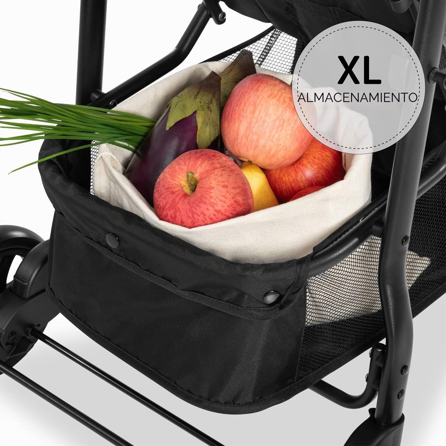hauck Citi Neo 3 Silla de Paseo Ligera 3 Ruedas hasta 22 Kg con Pack de Accesorios XXL - Carrito Bebé con Volante de Juguete Protector de Lluvia y Mosquitera - 7,5 kg Reclinable y Plegable - Gris