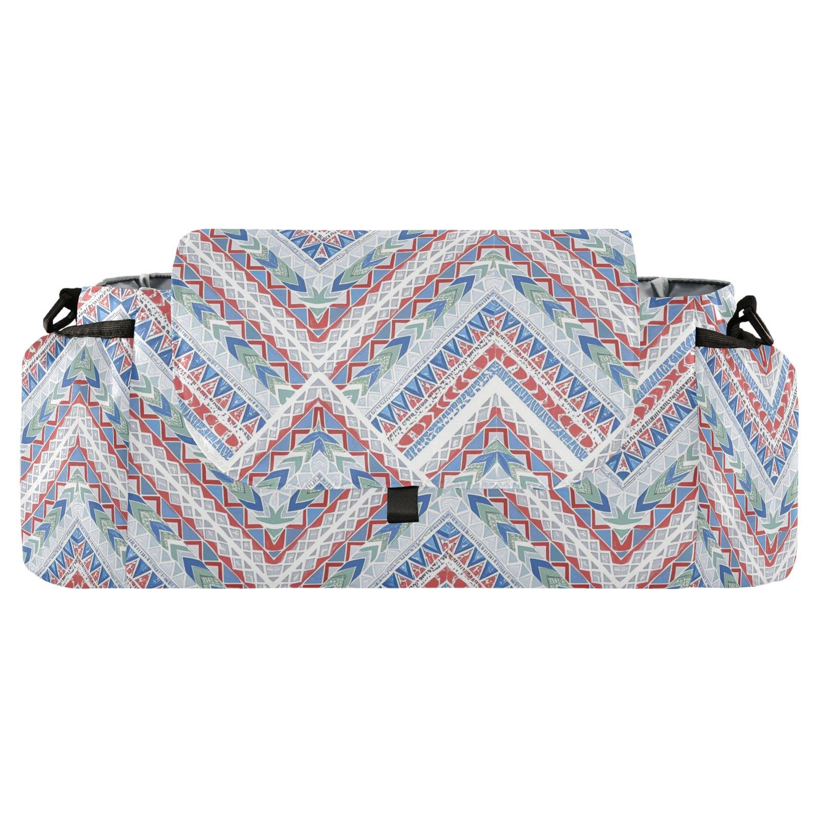 miaozhen Boho Red Blue Irregular Texture stroller cup holder organizer stroller diaper caddy accesorios accesorios para coche de accesorios para carro