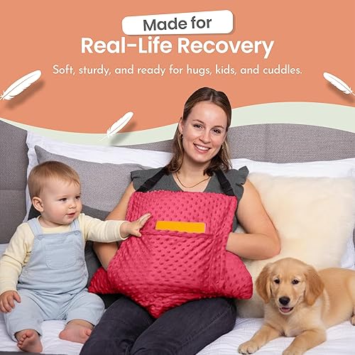 Miniatura 4 de MOYOAMA Juego de 2 almohadas para histerectomía - Incluye 1 paquete de gel para alivio relajante - Artículos imprescindibles para la recuperación