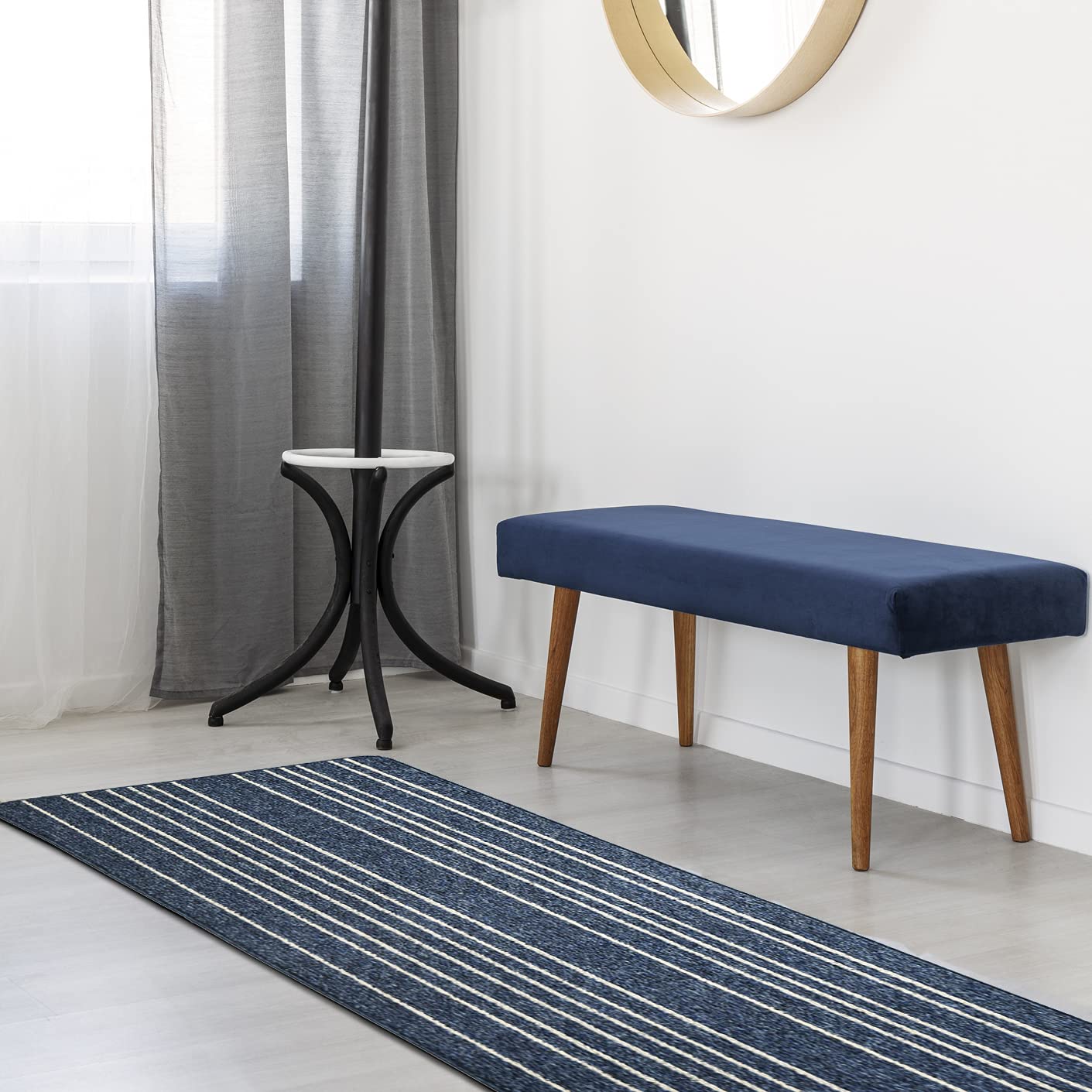 iCustomRug Pinstriped Berber Utility Rug